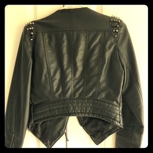 Black leather jacket